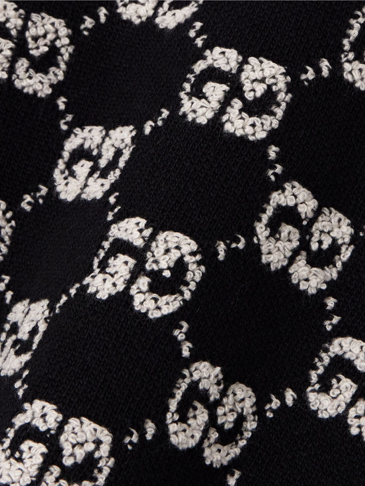 Jacquard-knit wool-bouclé sweater Black - 4