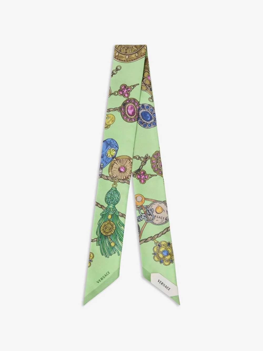 printed silk twill ribbon - 1