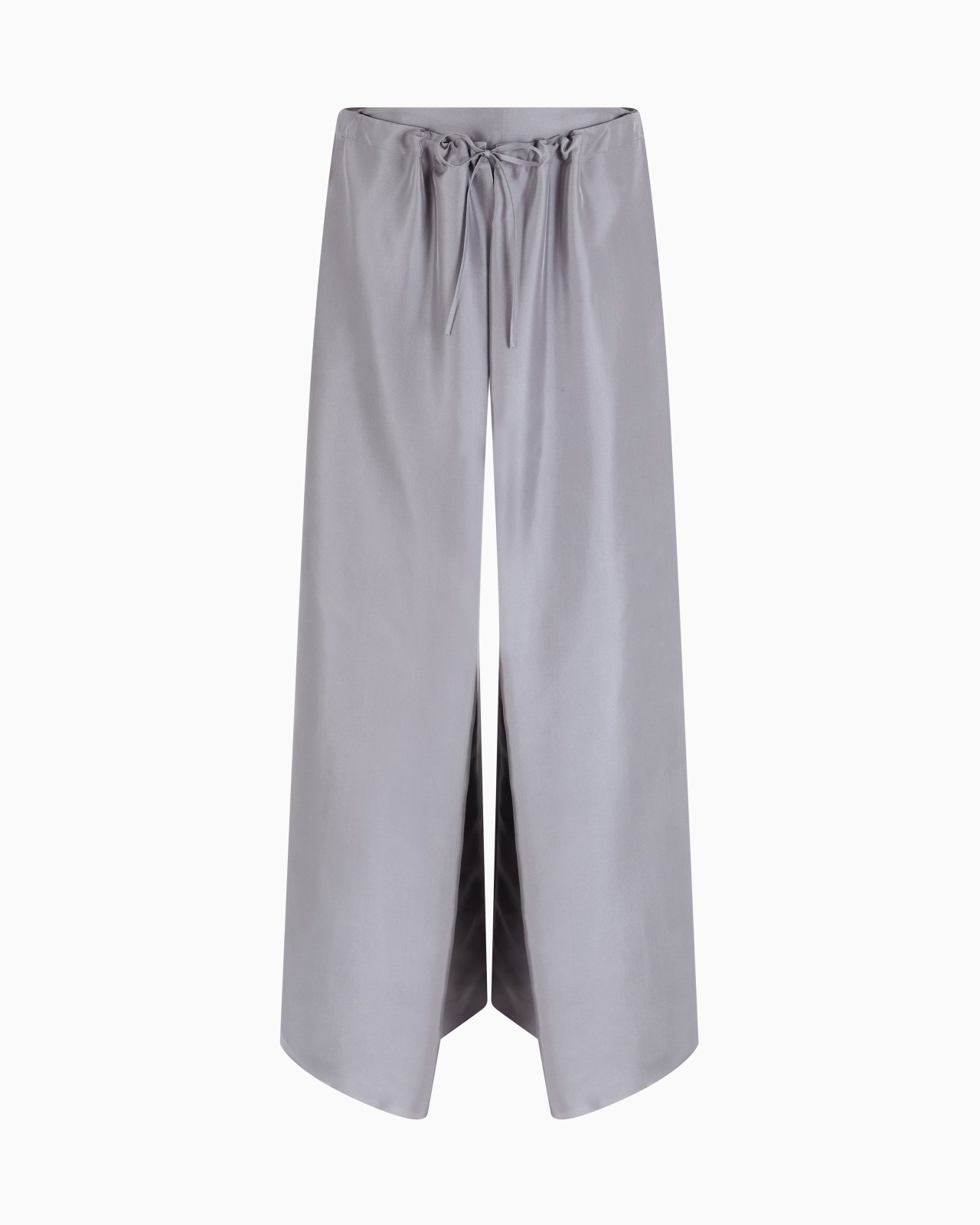 SILK TROUSERS WITH PANEL DETAIL - 1