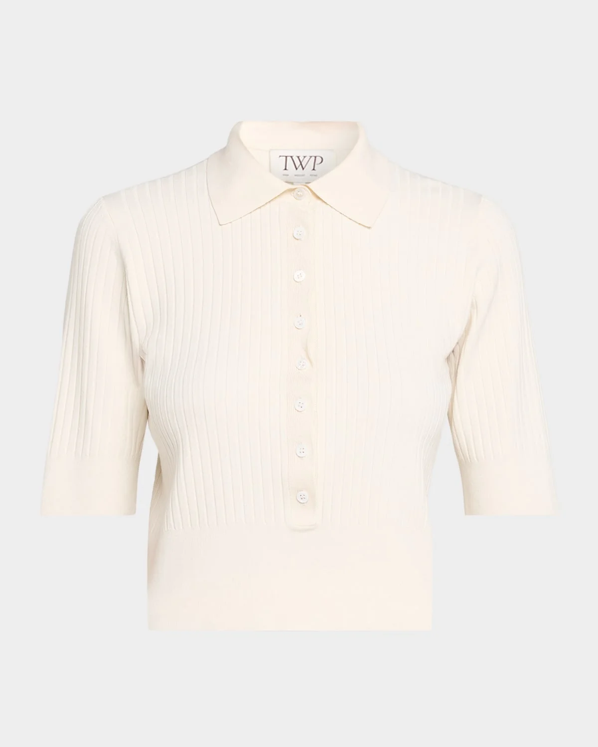Ribbed Short-Sleeve Top - 1