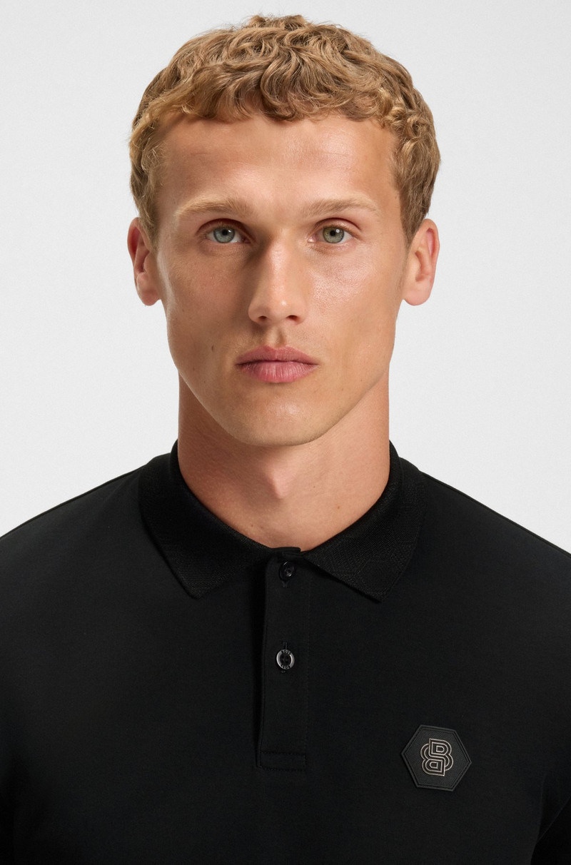 PIMA-COTTON POLO SHIRT WITH DOUBLE B MONOGRAM 3