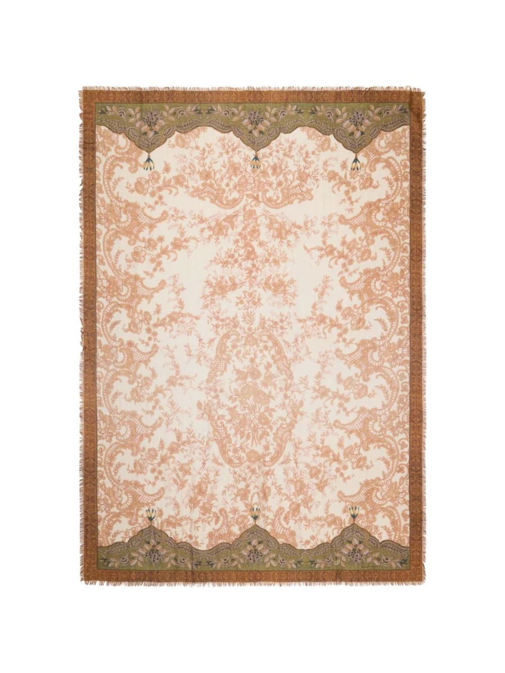 Euclidex floral paisley cashmere scarf - 1
