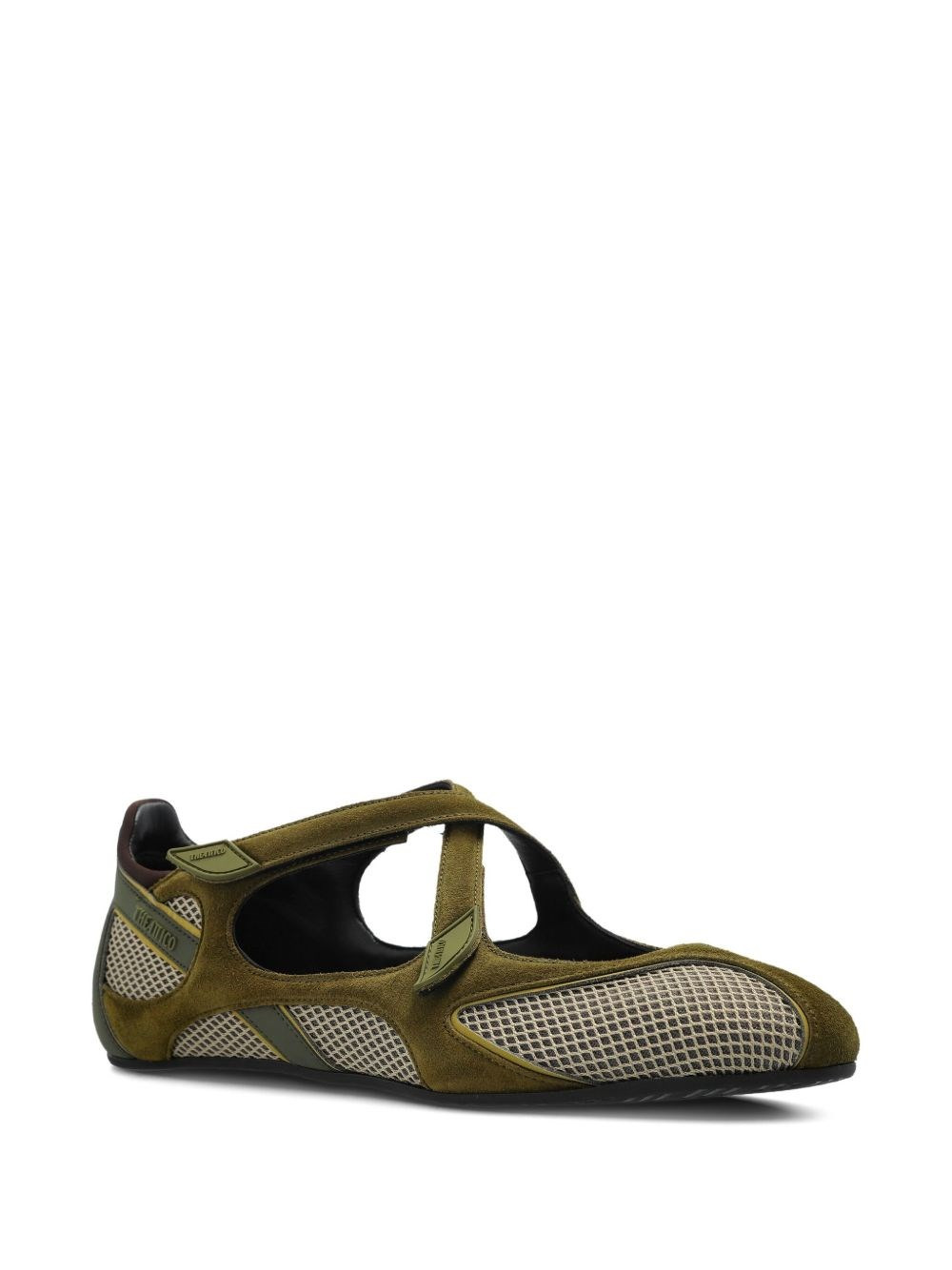 Ballet flats in synthetic fabric and leather - 2