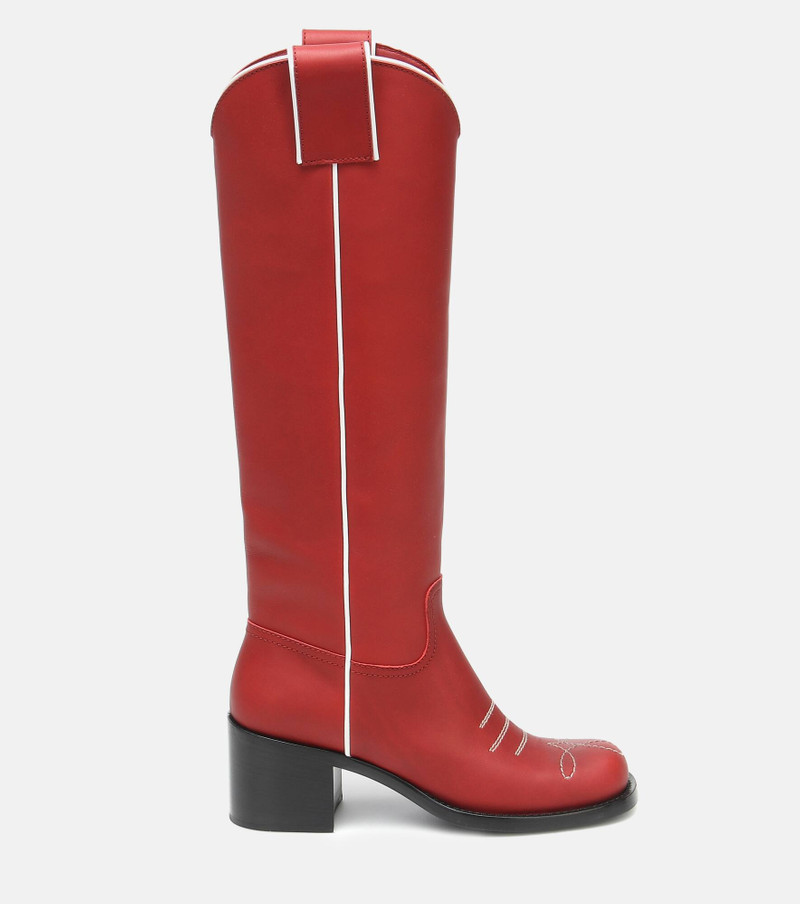 Leather knee-high boots 5
