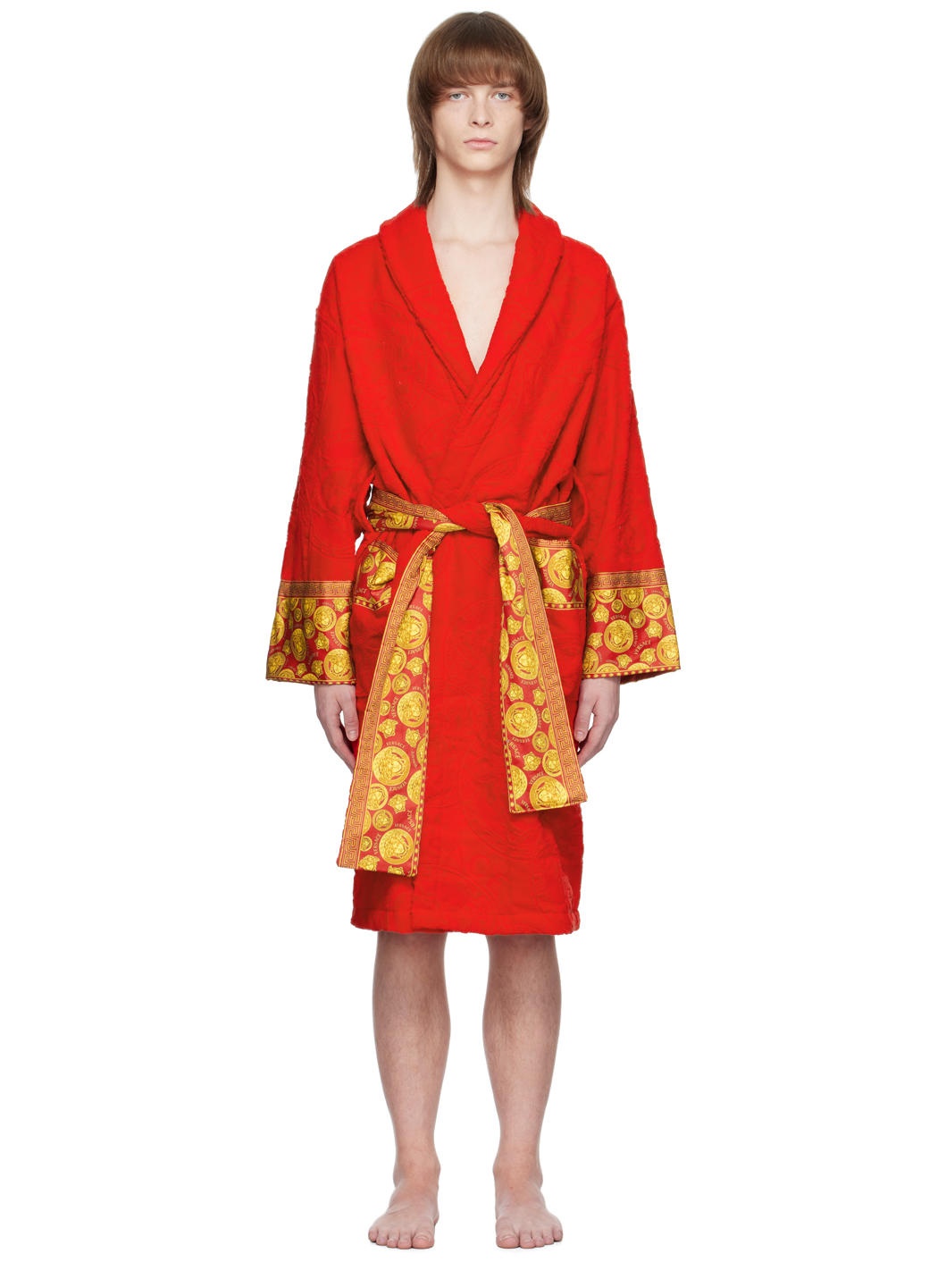 Red Barocco Bath Robe - 1