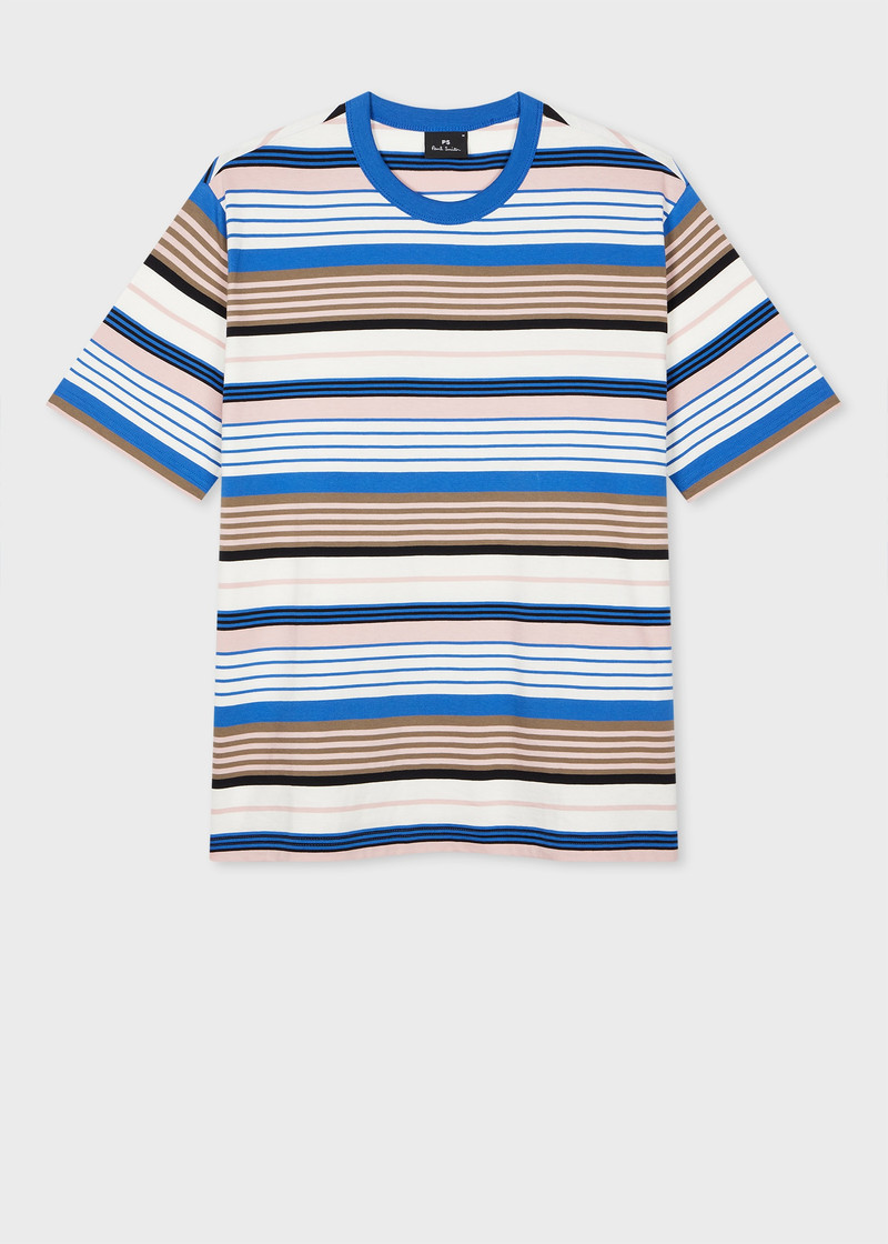 Blue And Pink Stripe T-Shirt 1