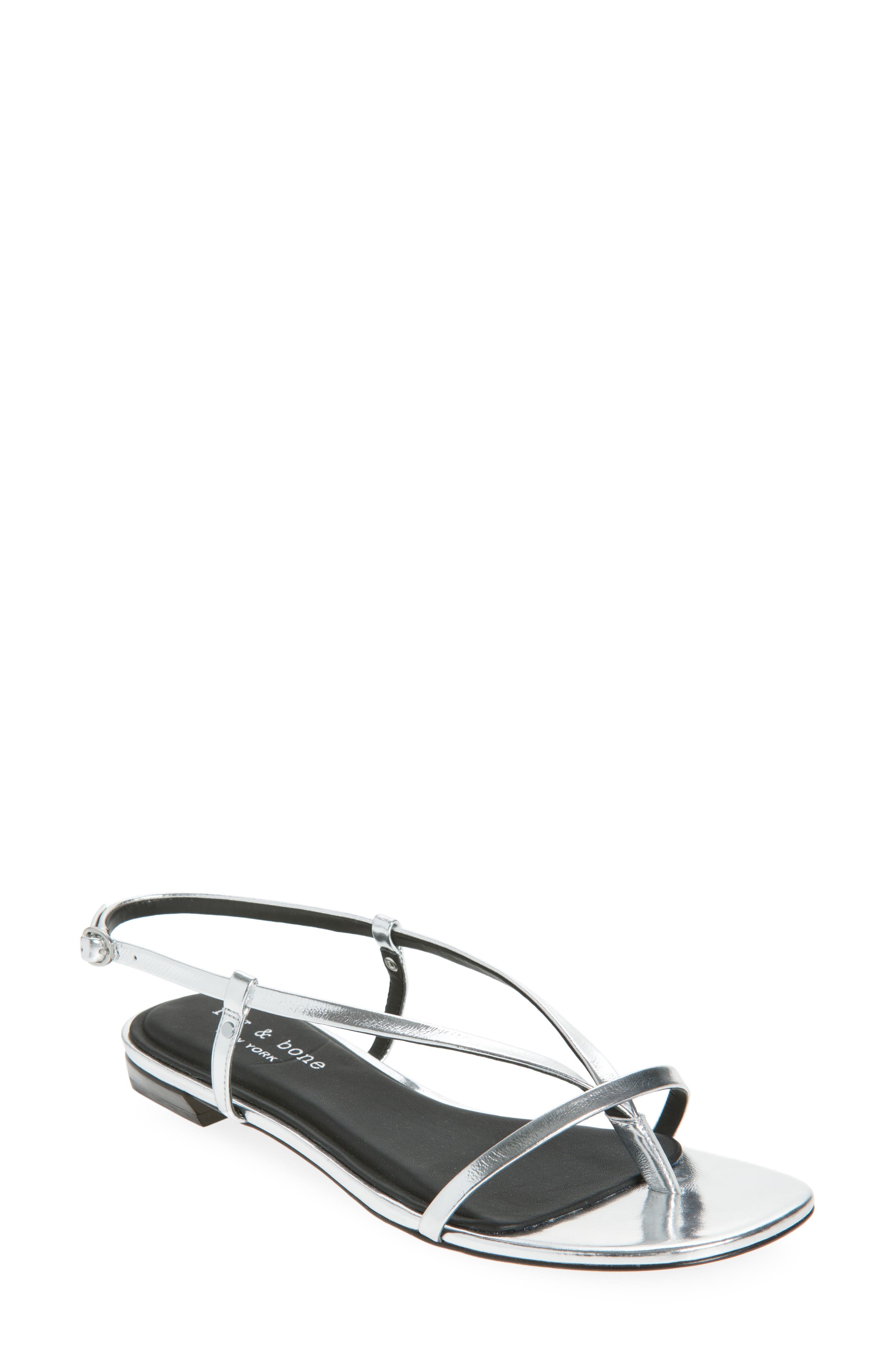 rag & bone Giselle Slingback Sandal in Silver at Nordstrom - 1