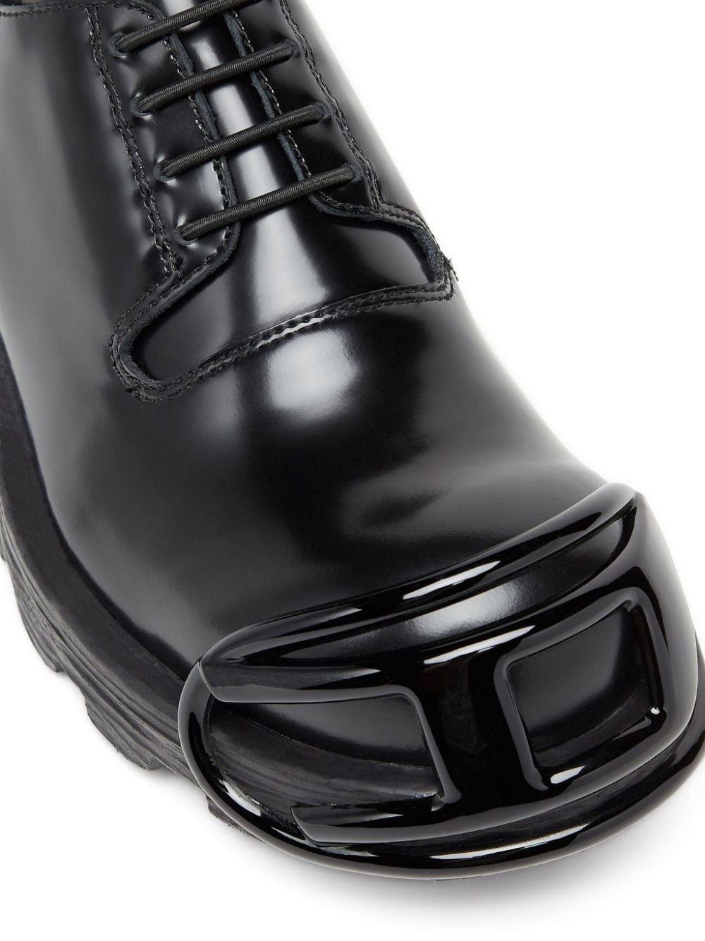 D-Hammer patent-finish lace-up shoes - 5