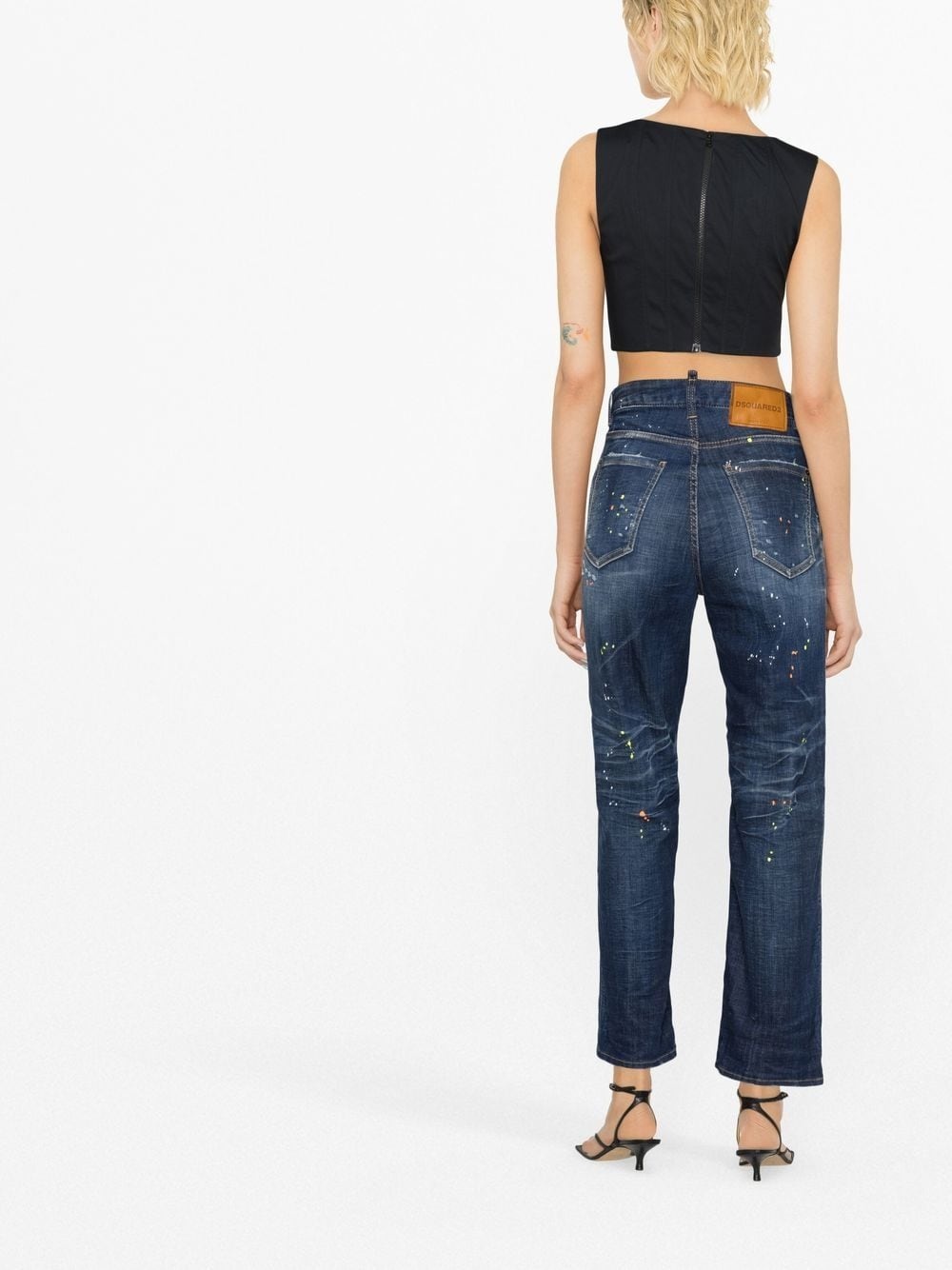paint-splatter straight-leg jeans - 3