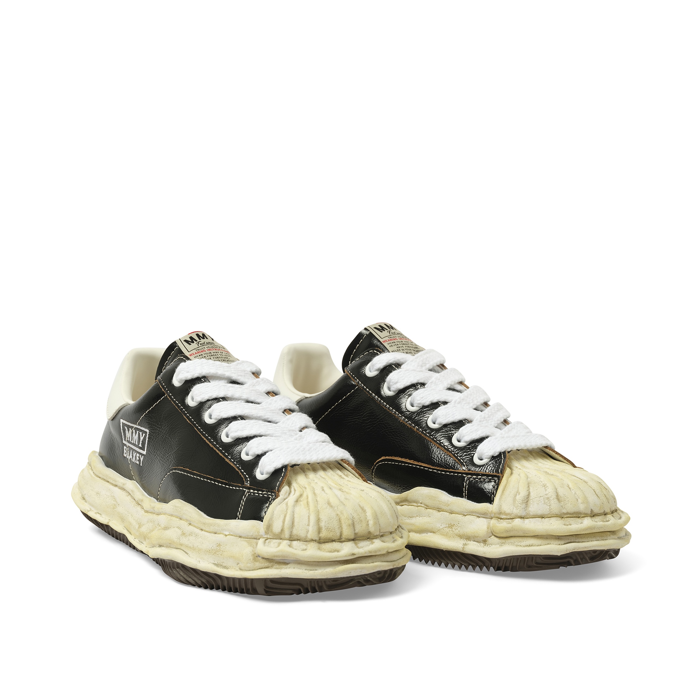 Blakey OG Wrinkled Leather Sneaker in Black - 2