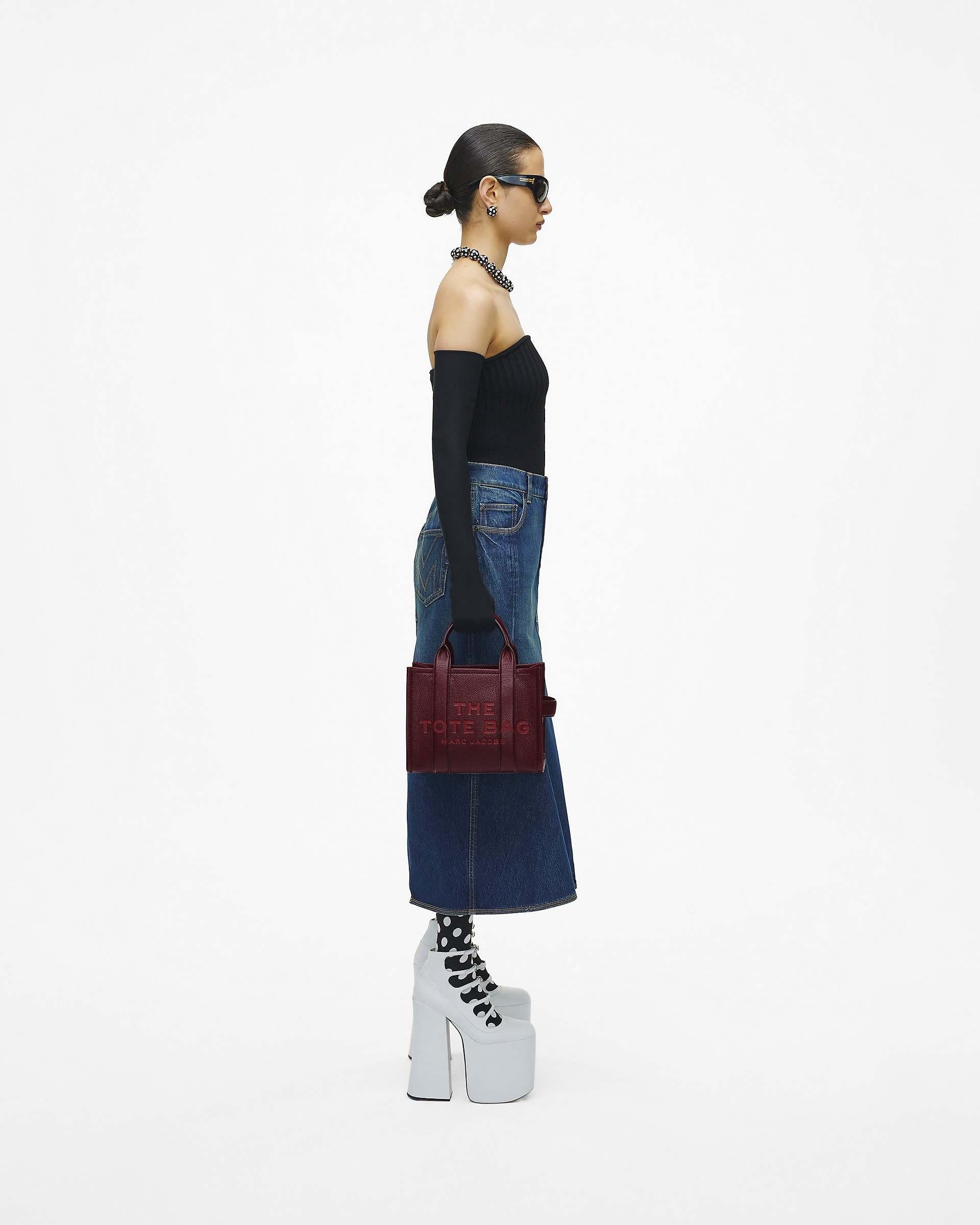 THE LEATHER SMALL TOTE BAG - 8