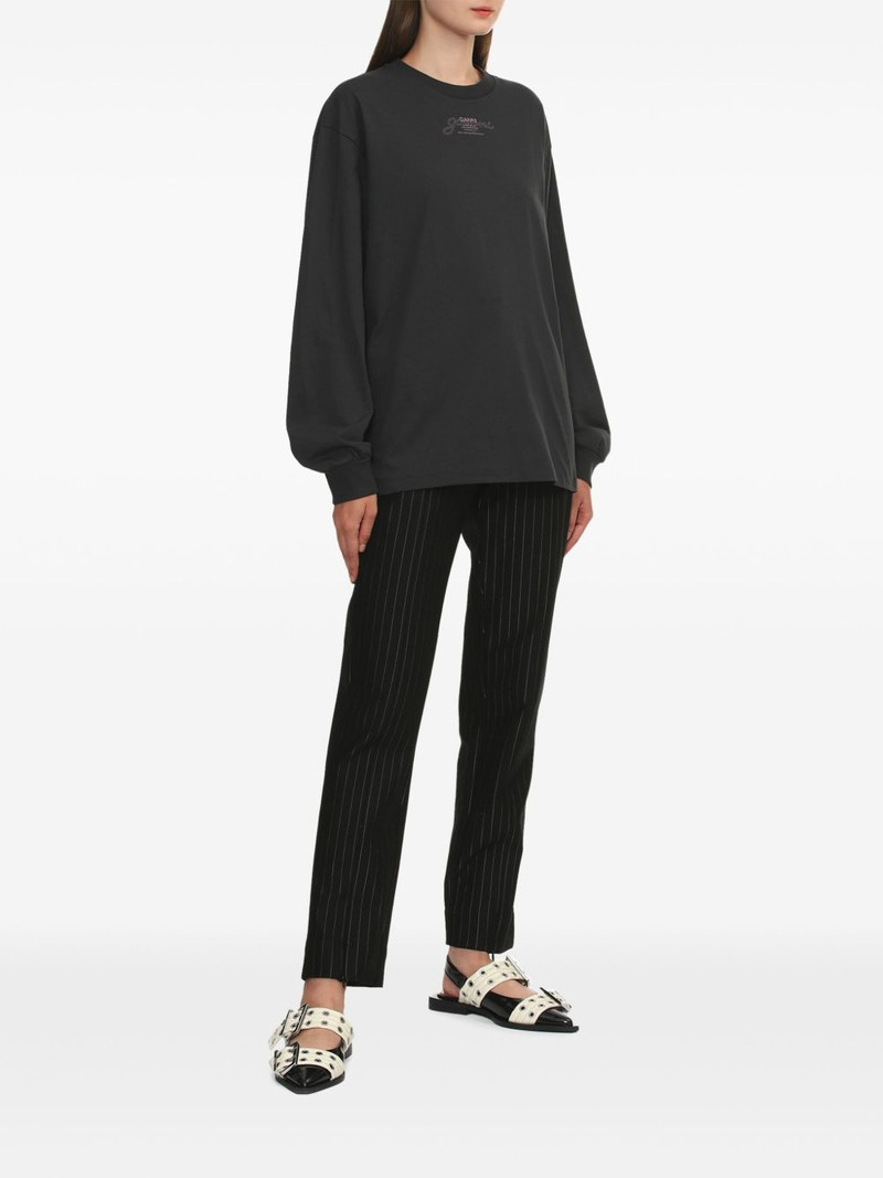 GANNI logo-print sweatshirt outlook