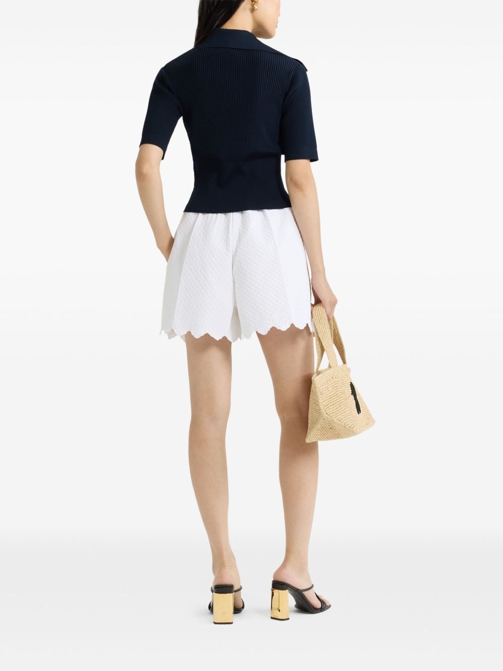 knitted polo top - 3