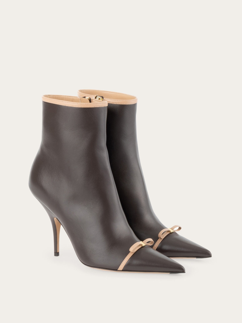 Pointed ankle boot with mini bow detail 2