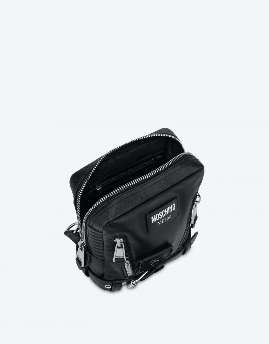 BIKER-STYLE CALFSKIN SHOULDER BAG 3