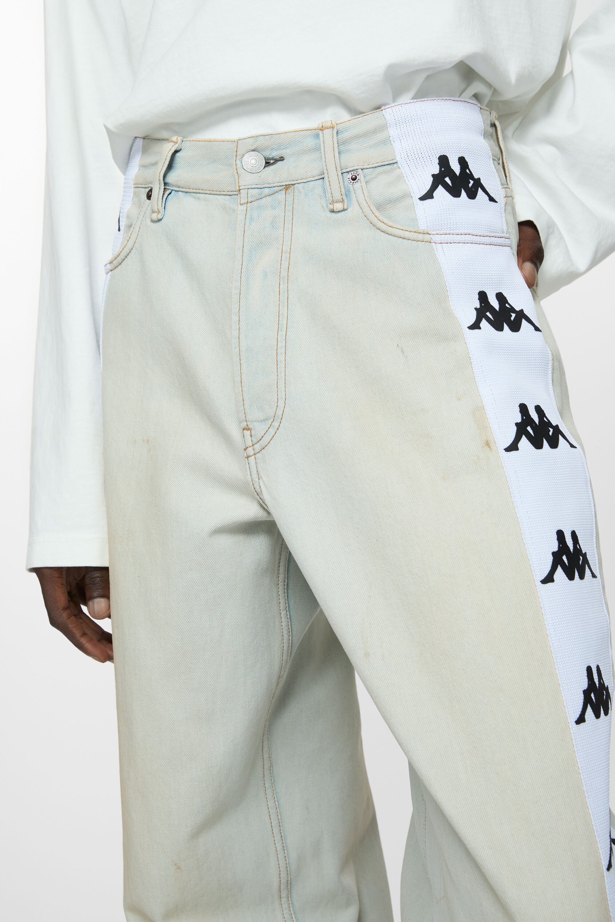 Loose fit jeans - 1981M Acne Studios x Kappa - Light blue/white - 6