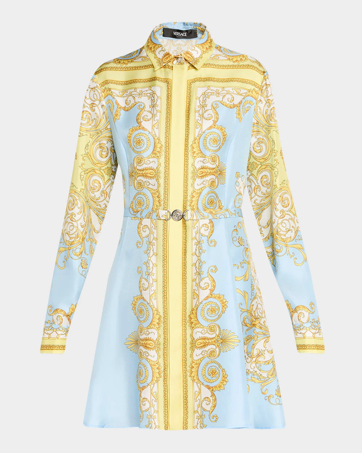 Spring Barocco Silk Twill Mini Dress - 1