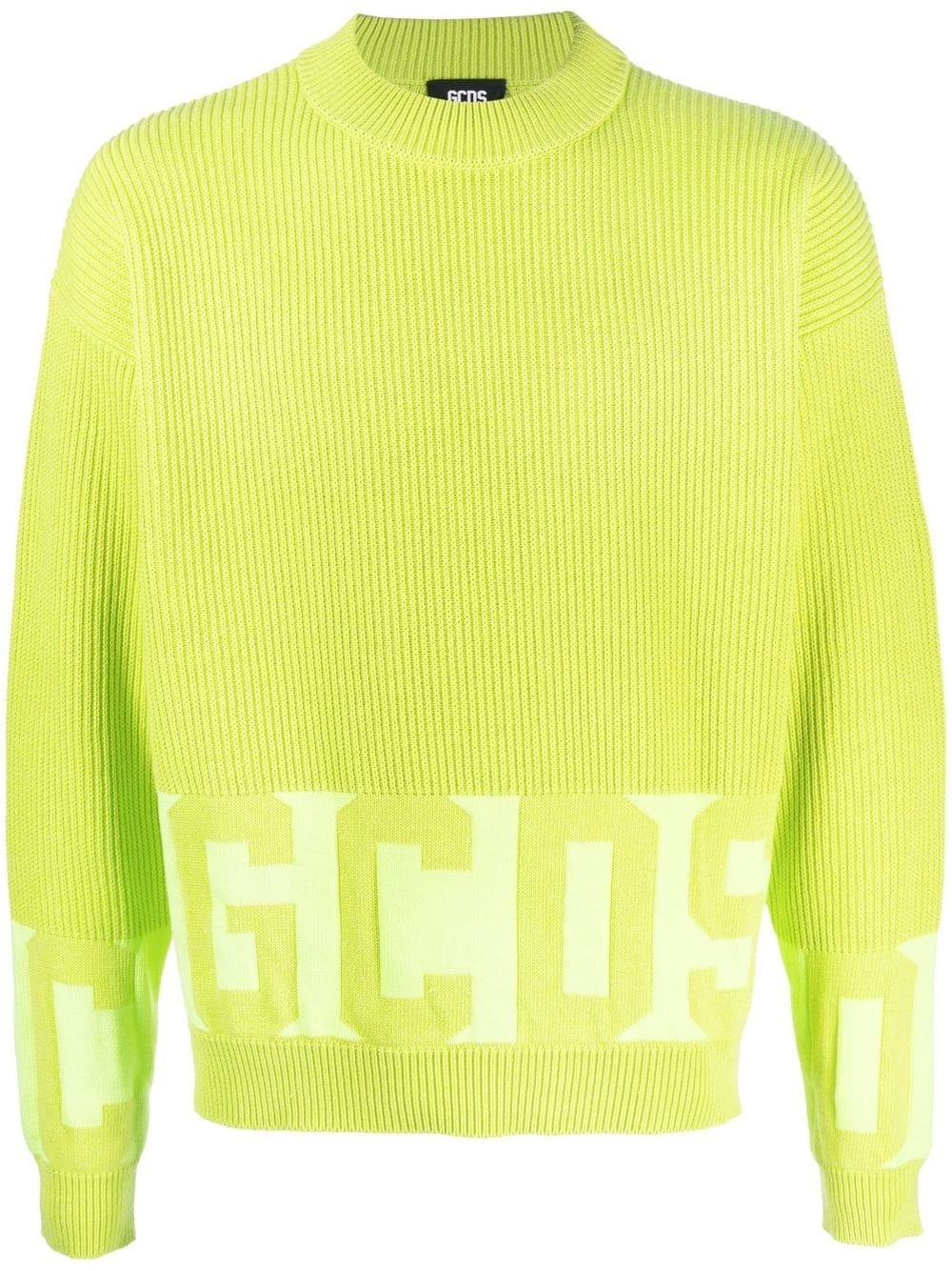 intarsia-knit logo jumper - 1
