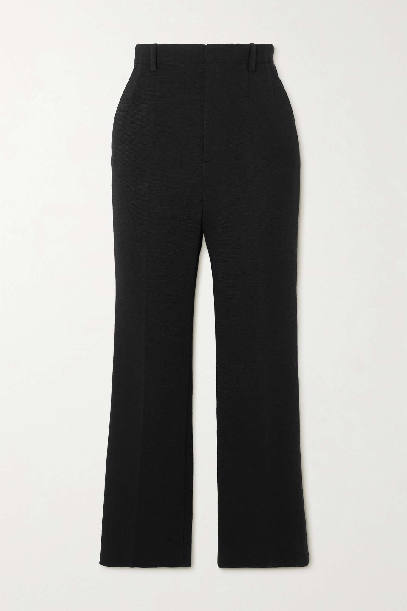 Cropped wool-blend straight-leg pants - 2