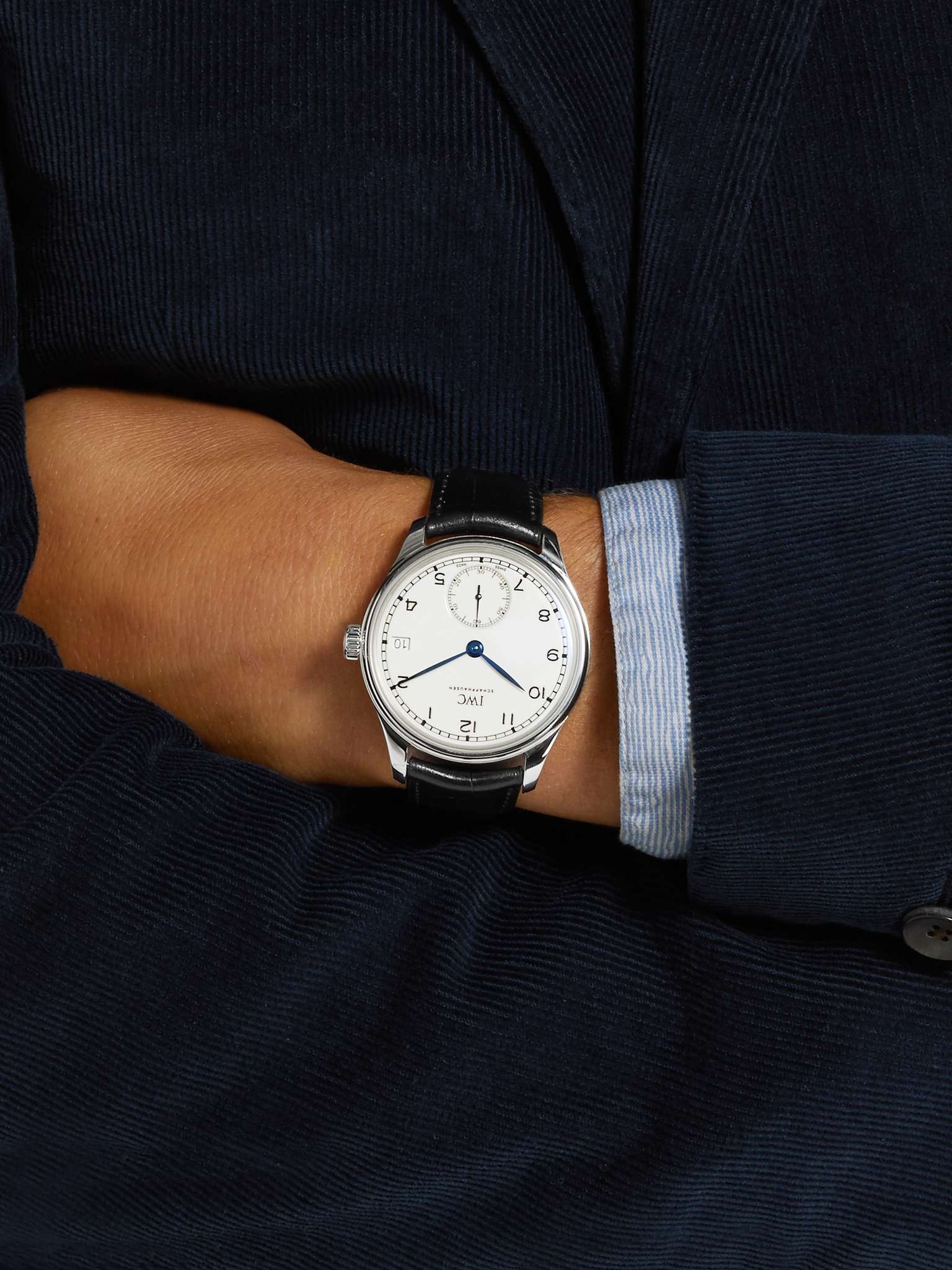 Portugieser 8-Day 150 Years Limited Edition Hand-Wound 43mm Stainless Steel and Alligator Watch - 2