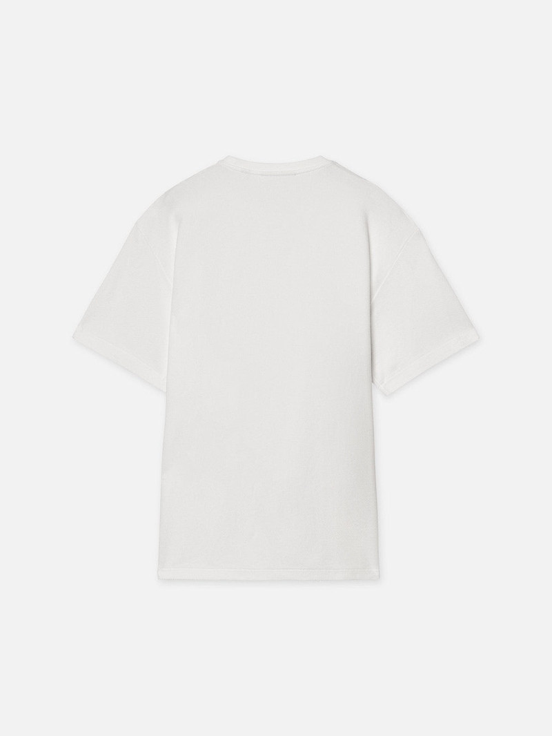 FRAME Jacquard Relaxed Tee in Off White outlook