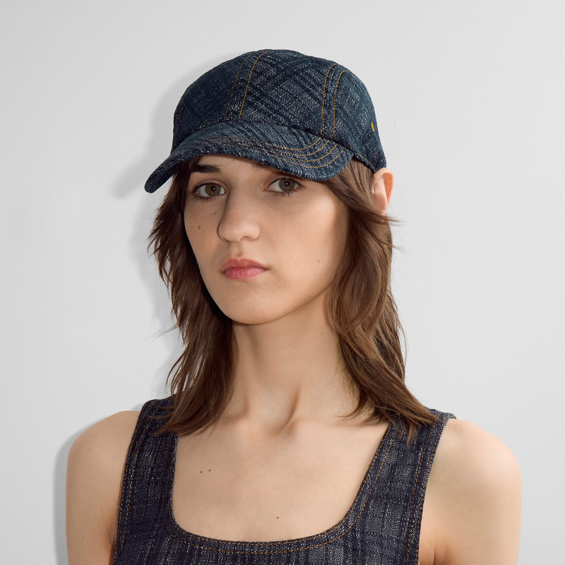 Burberry Check Denim Baseball Cap outlook
