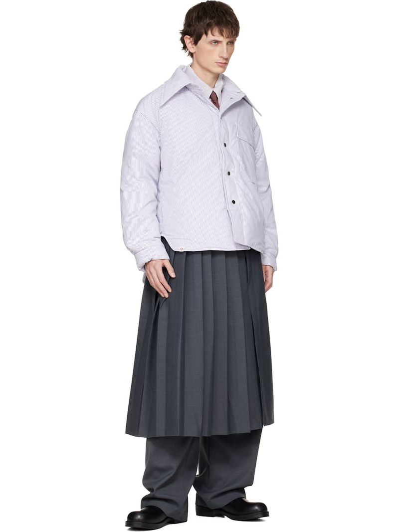 CHARLES JEFFREY LOVERBOY Gray Long Wide Leg Skouser Trousers outlook