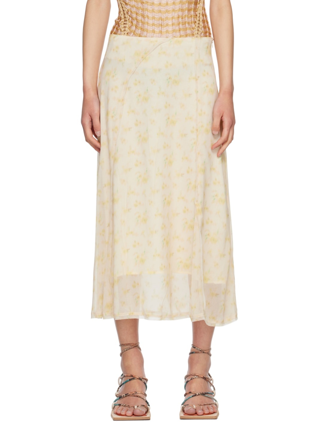 Yellow Ivy Midi Skirt - 1