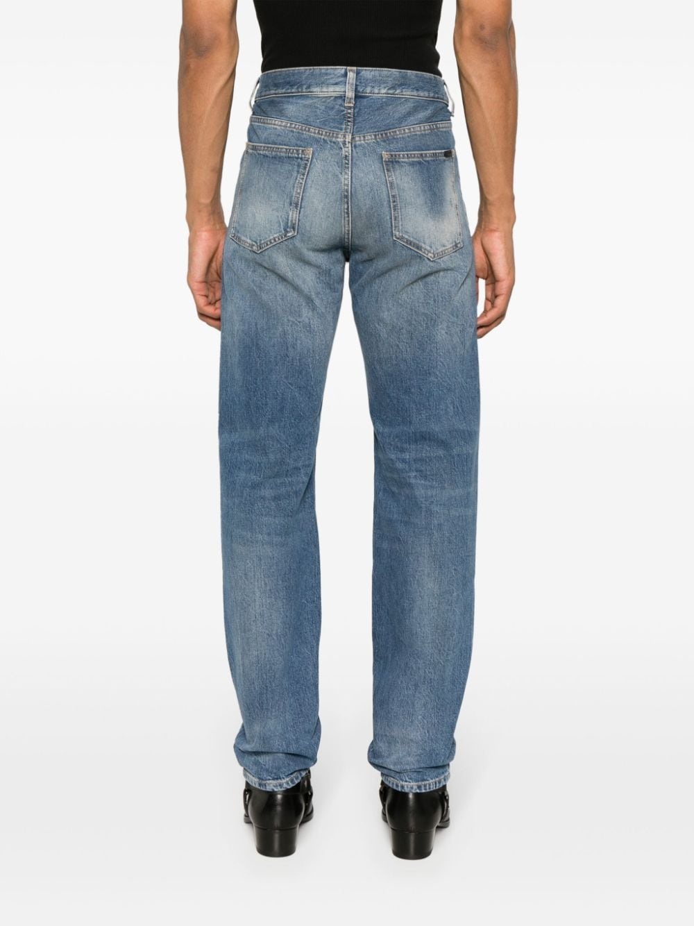 low-rise straight-leg jeans - 8