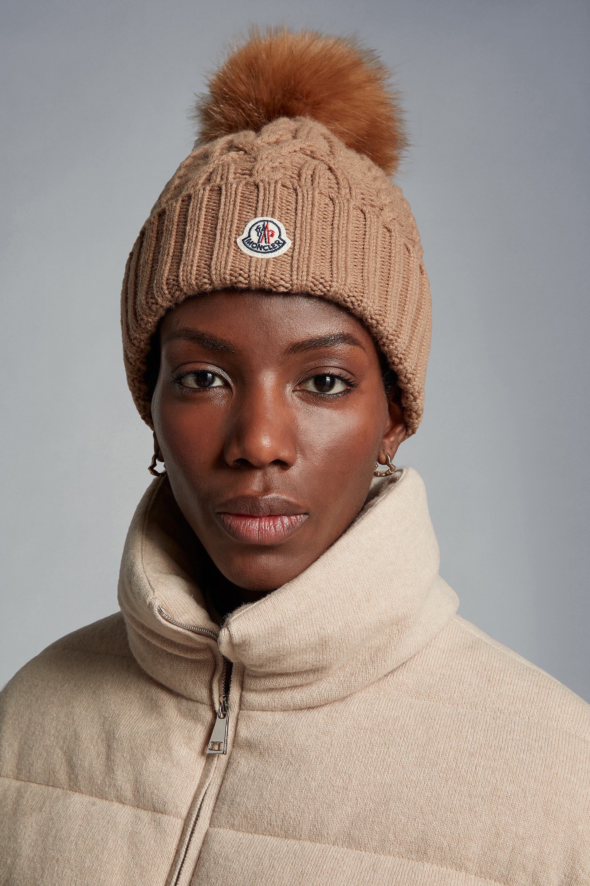 Wool & Cashmere Beanie with Pom Pom - 2
