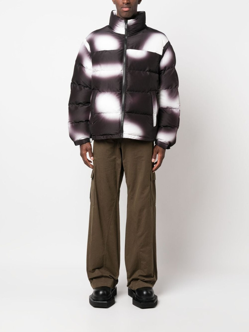 Heron Preston blurred puffer jacket outlook