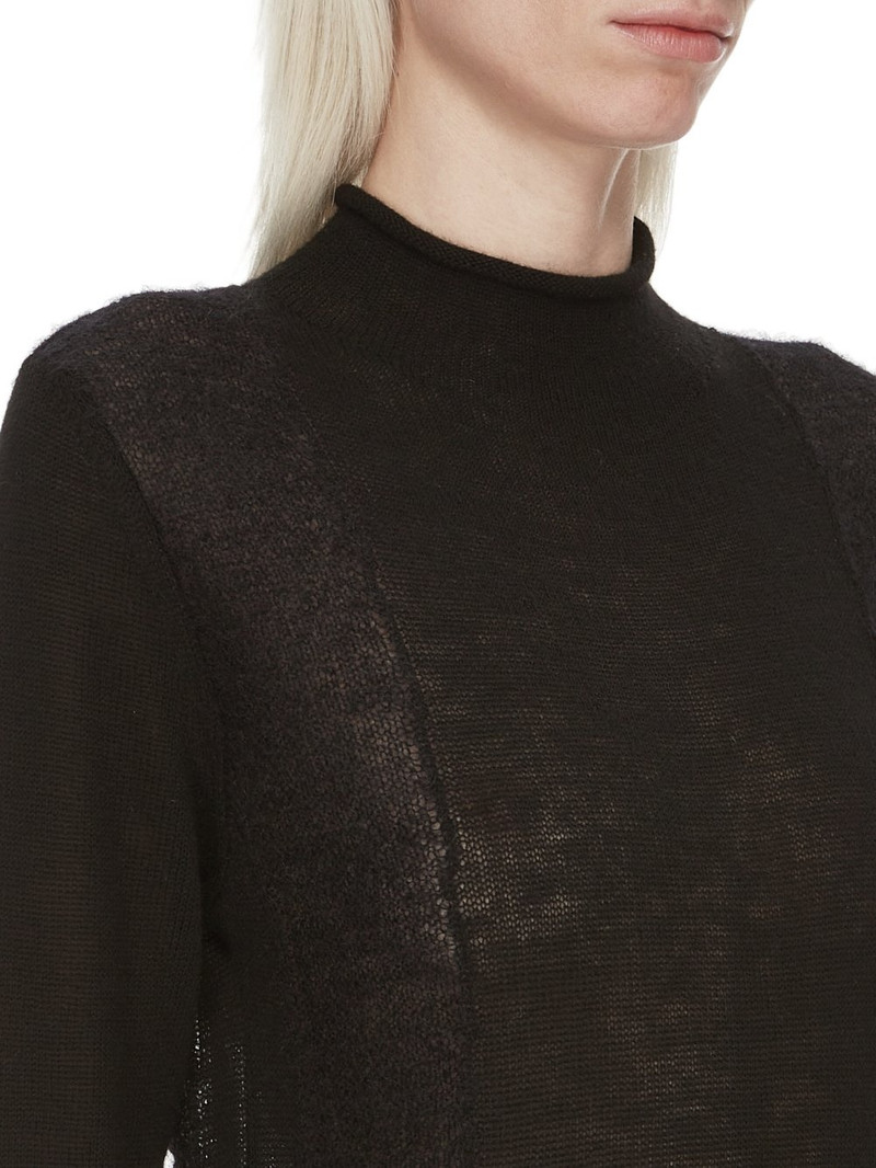 Relaxed-fit semi-sheer wool-knit jumper 4