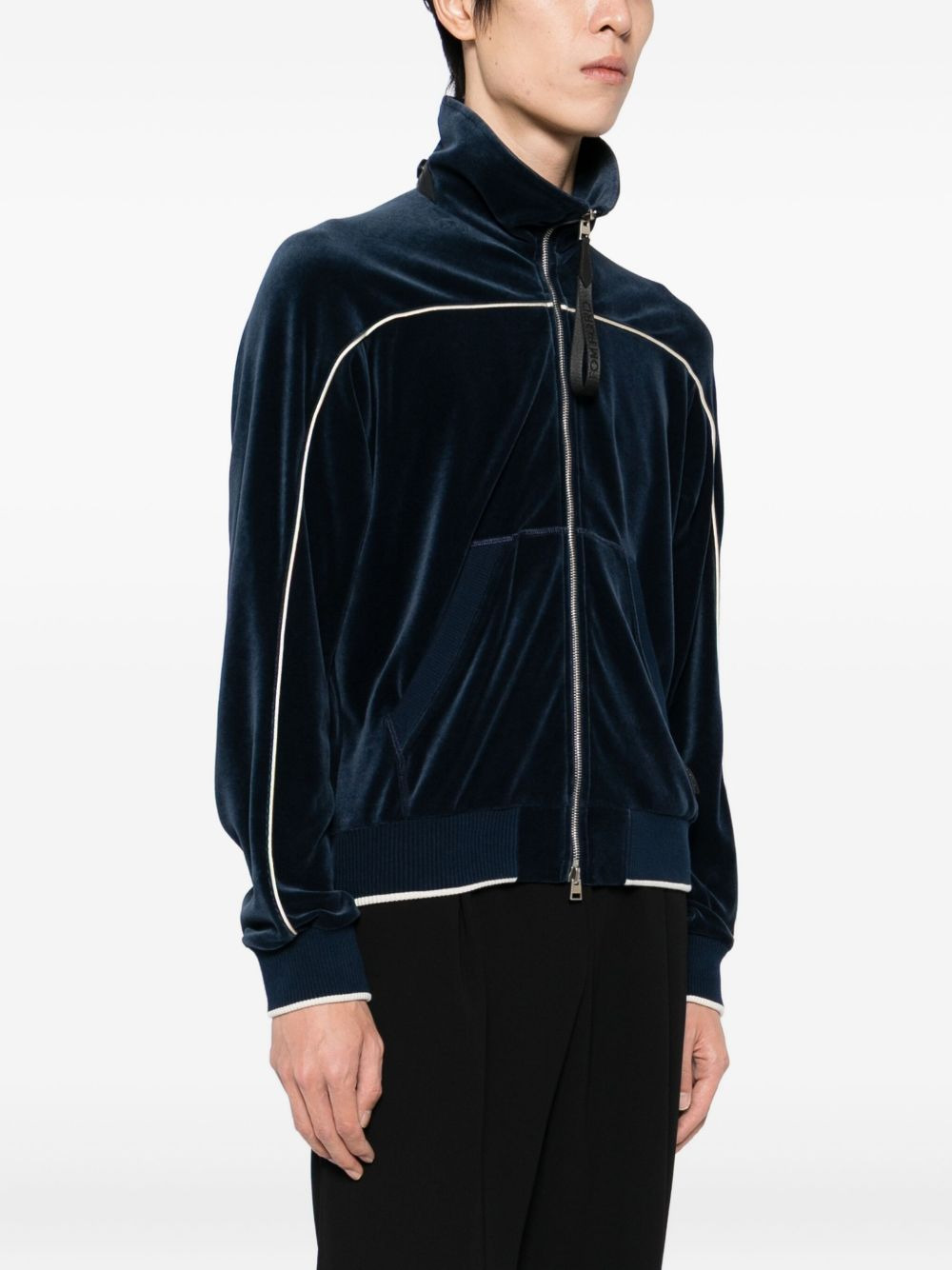 two-way zip up jacket - 3