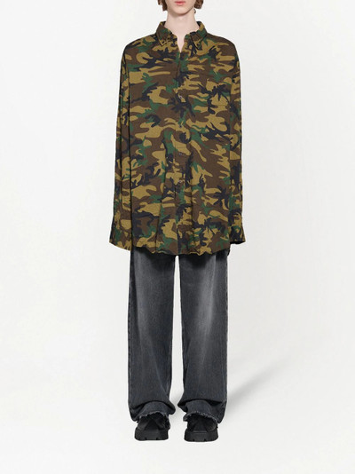 BALENCIAGA camouflage-print shirt outlook