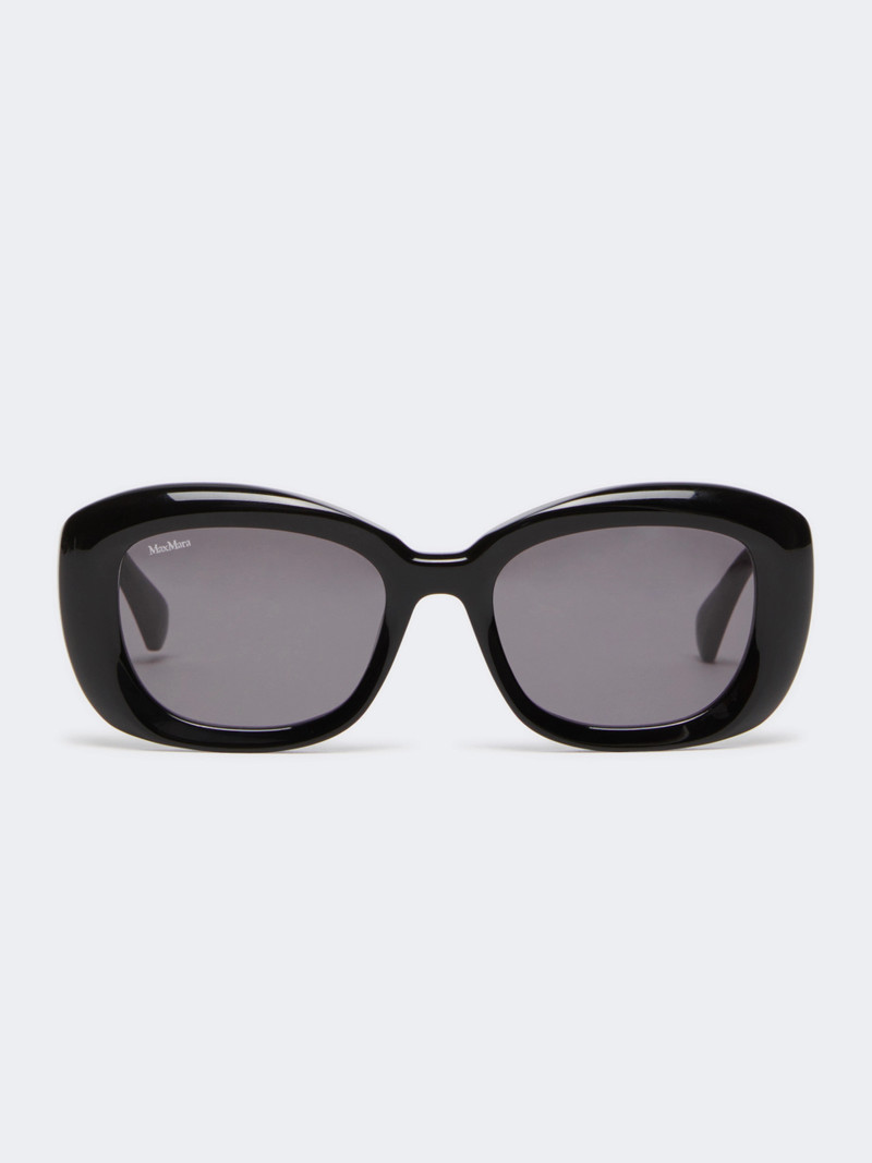 UNNO Oversized oval sunglasses - BLACK 1