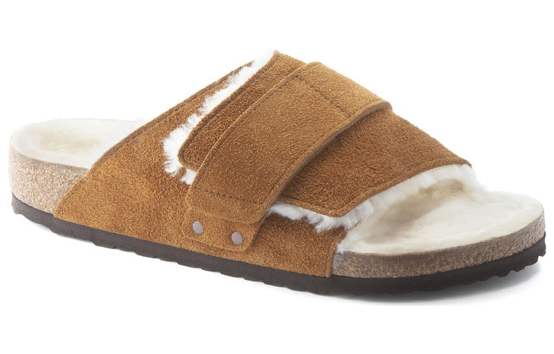 Birkenstock Kyoto Shearling Suede Leather 'Mink' 1023202 2