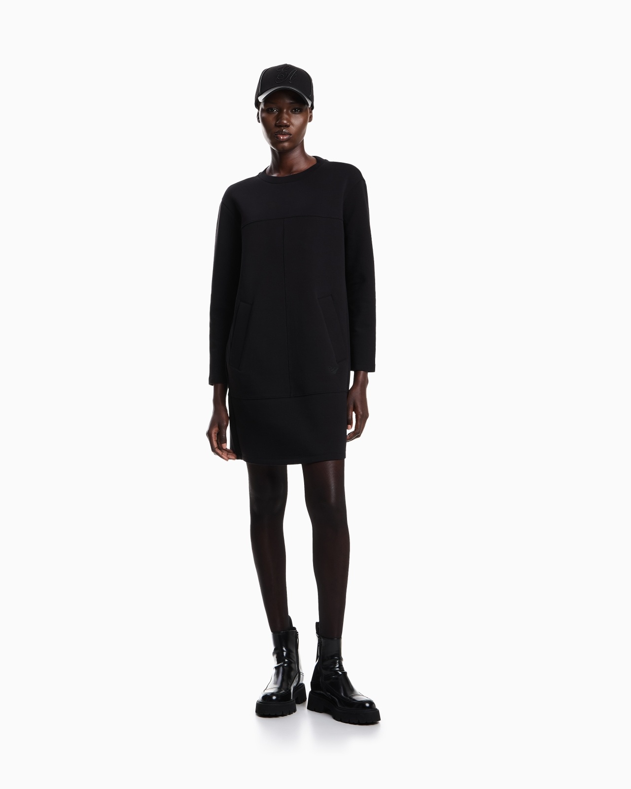 DOUBLE JERSEY CREW-NECK DRESS - 2