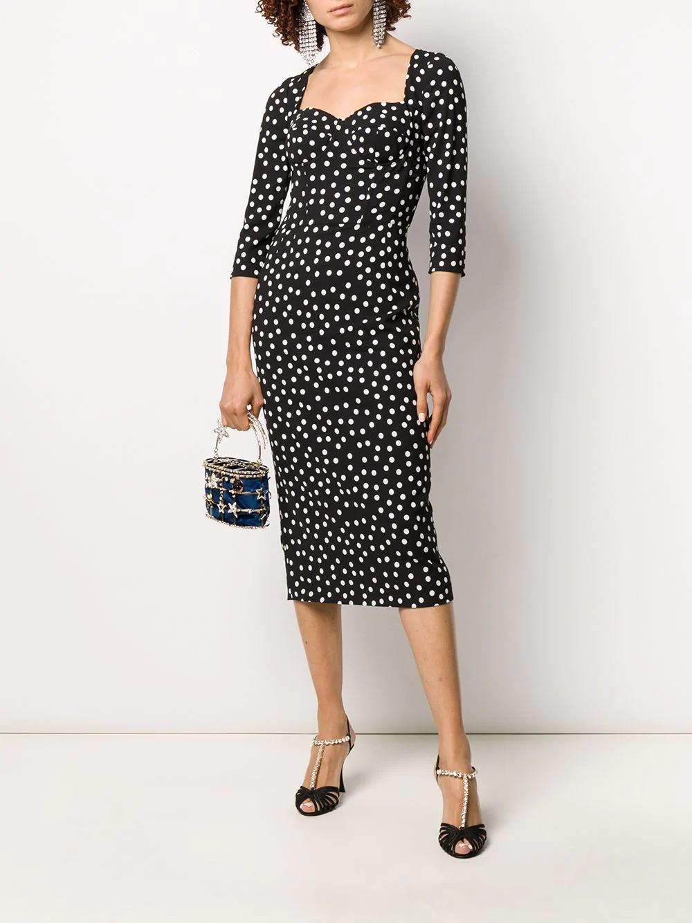 corseted polka dot dress - 2