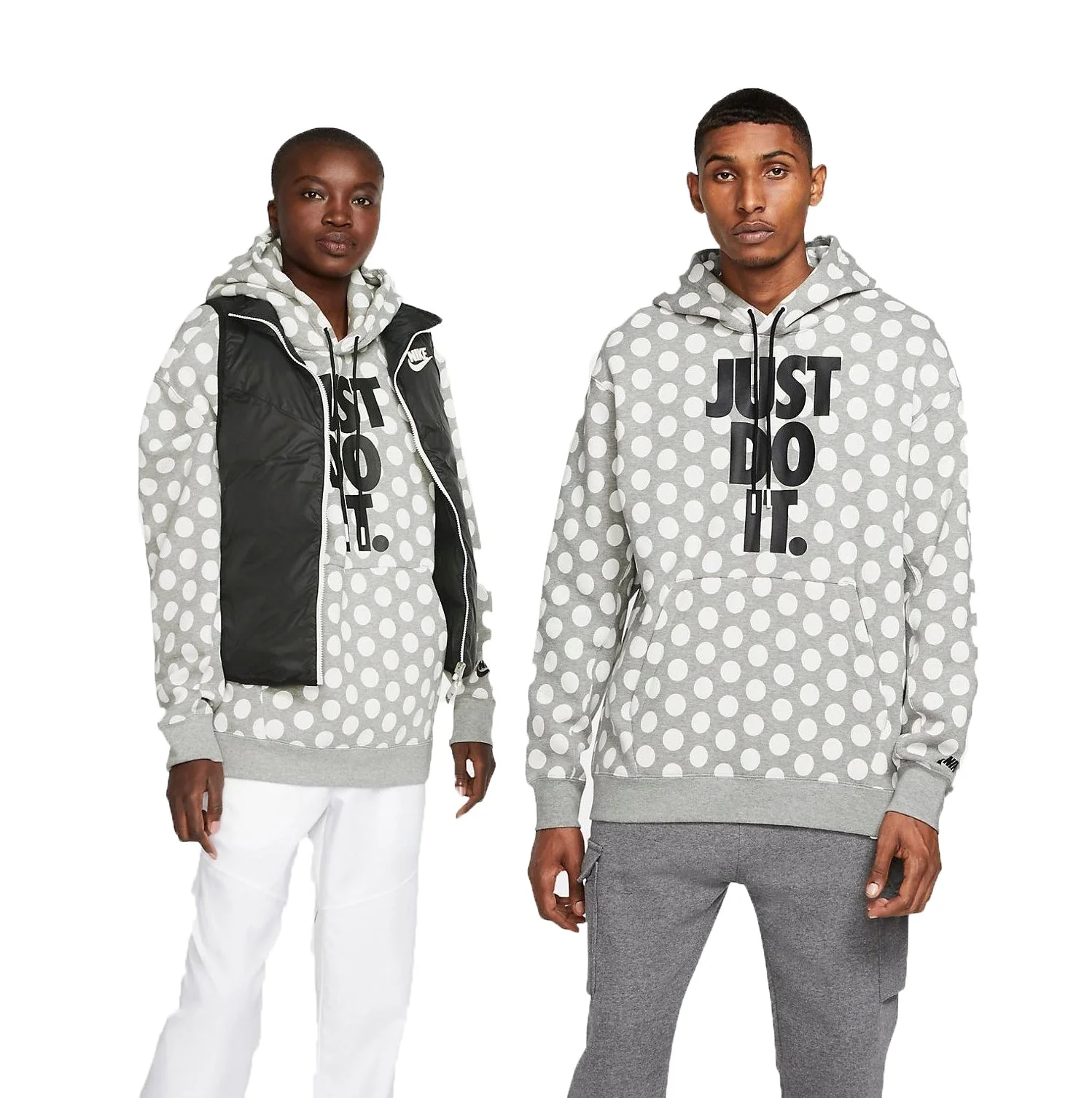 Nike Full Out Dots Hoodie 'Grey White' BV5531-063 - 1