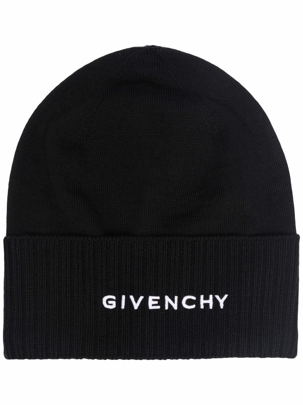 logo print beanie - 1