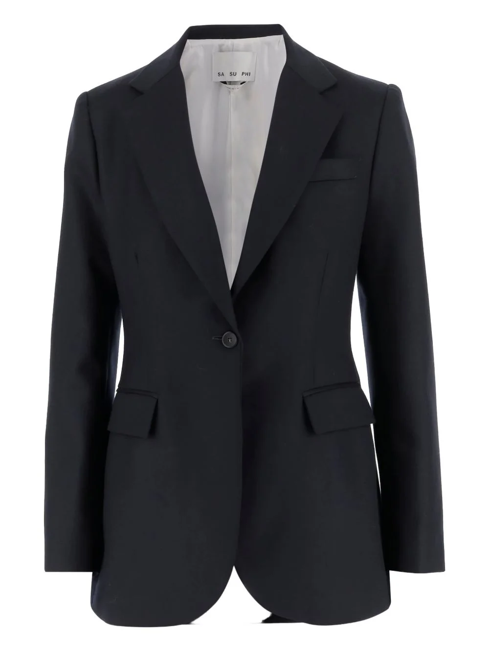 single-breasted wool blazer - 1
