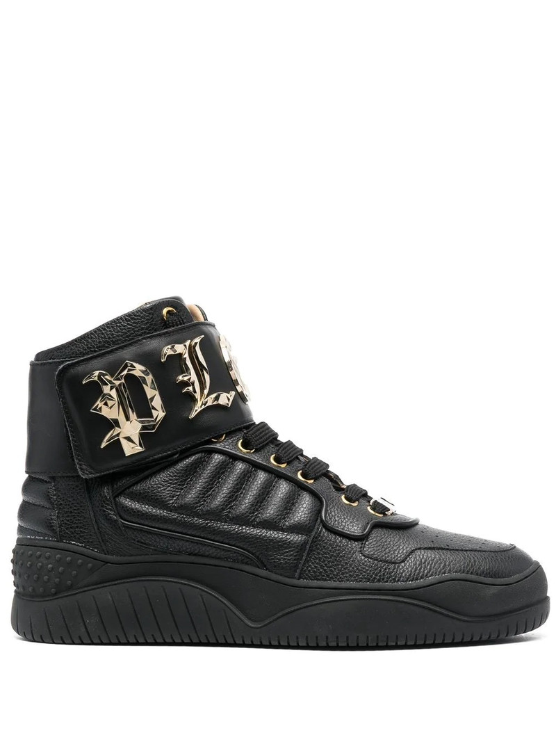 logo high-top sneakers 1