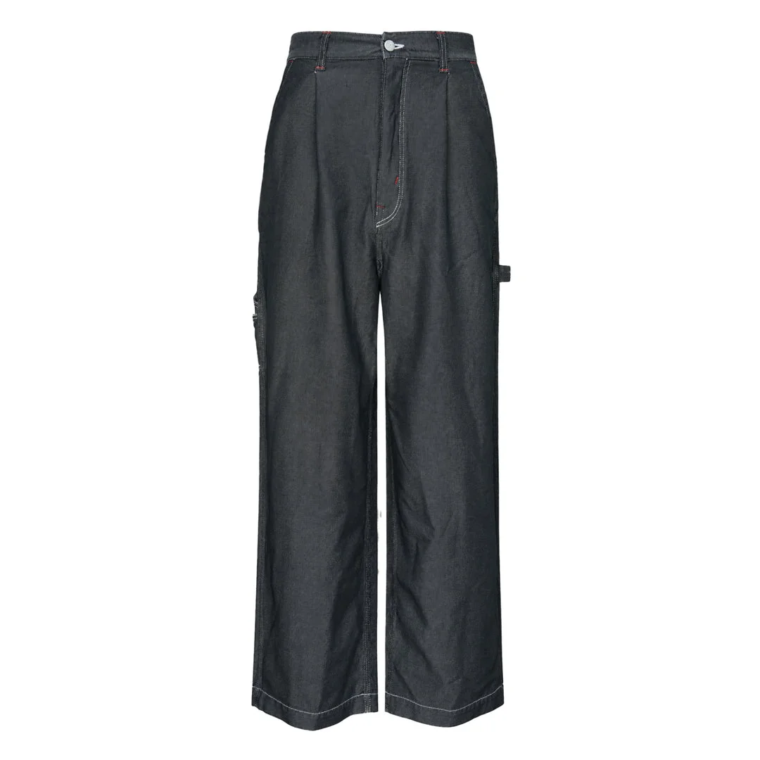 Garment Dyed Wide Leg Pants - 1