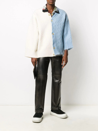 Marni distressed panelled trousers outlook