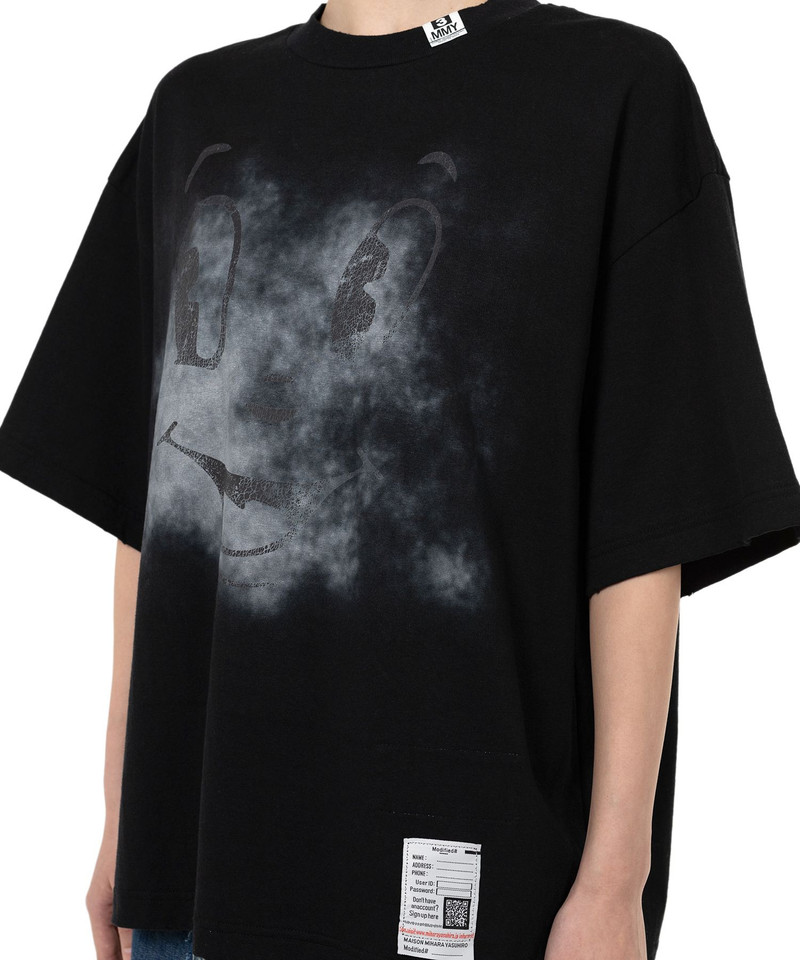 Happy Face Printed Distressed T-shirt 13