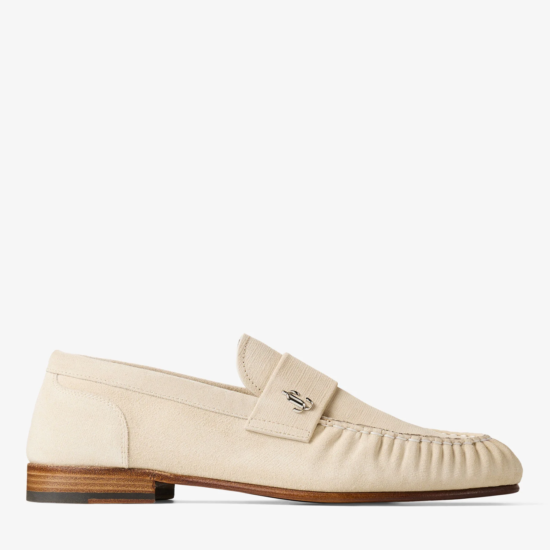 Ellis Loafer Bone Etched Velvet Suede Loafers - 1
