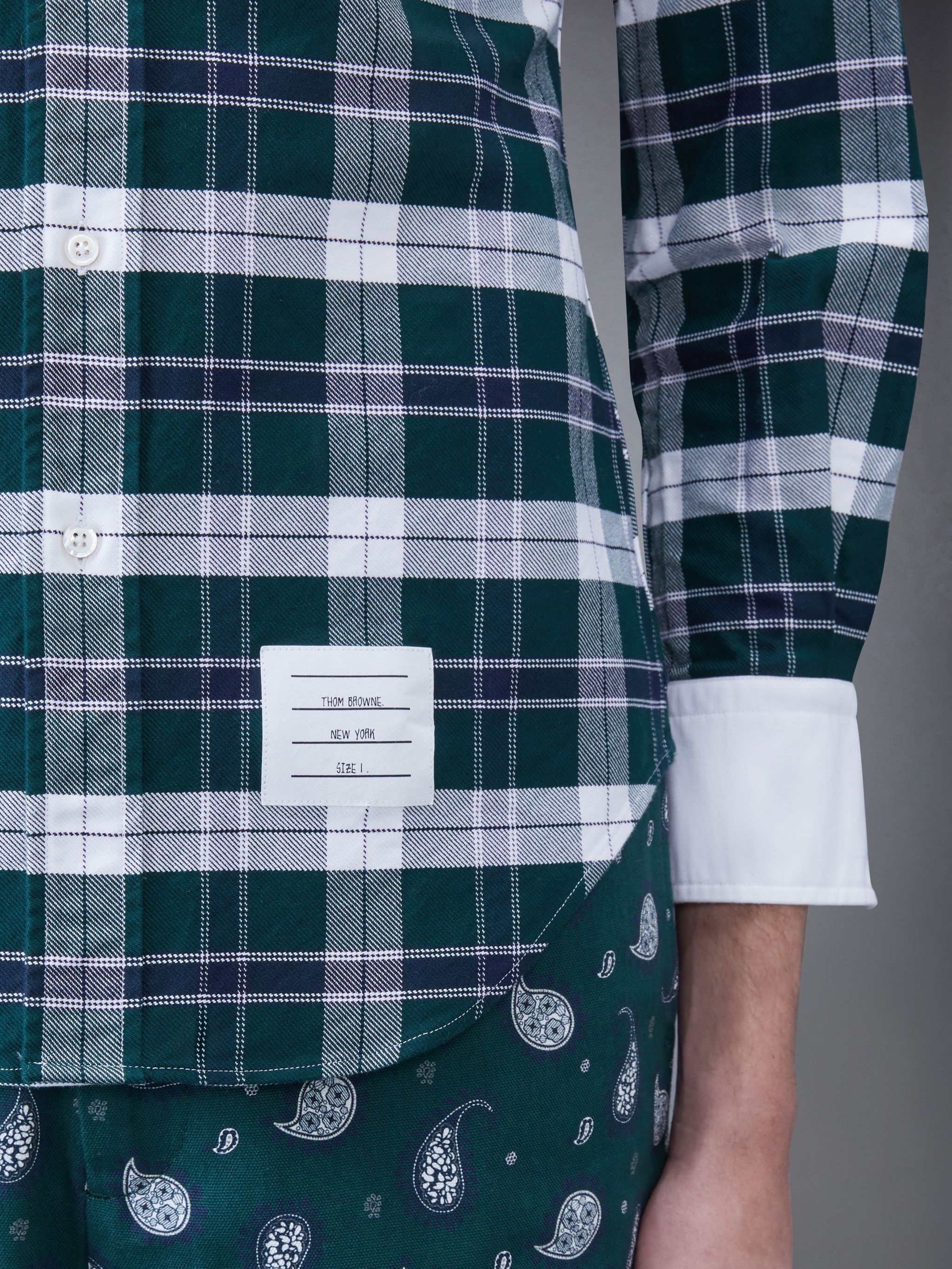 Tartan Twill Round Collar Shirt - 6