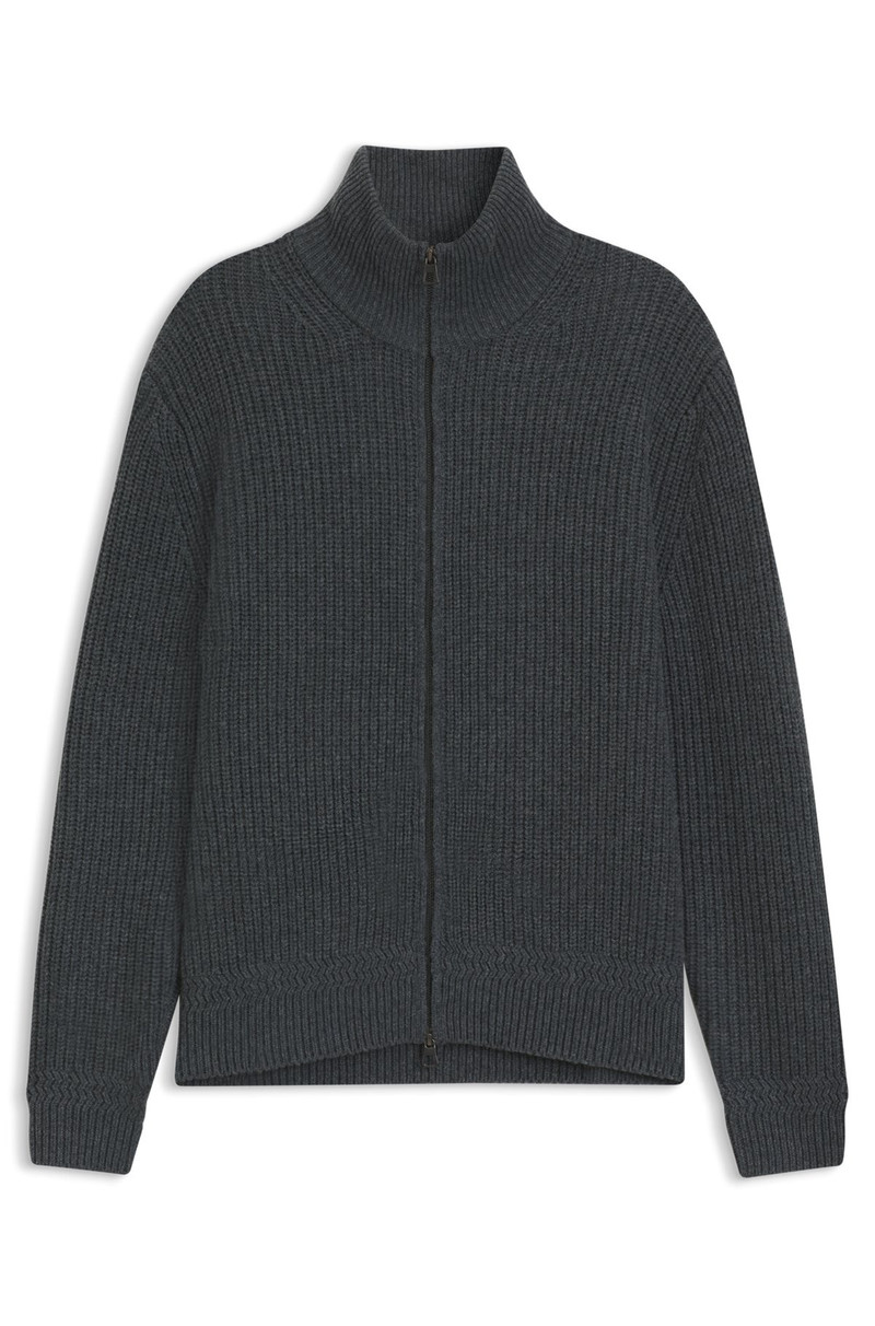 BECKHAM X BOSS ZIP-UP CARDIGAN IN WOOL AND CASHMERE 1