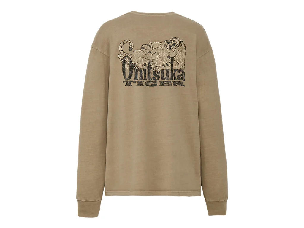 WASHED LONG SLEEVED GRAPHIC TEE - 1
