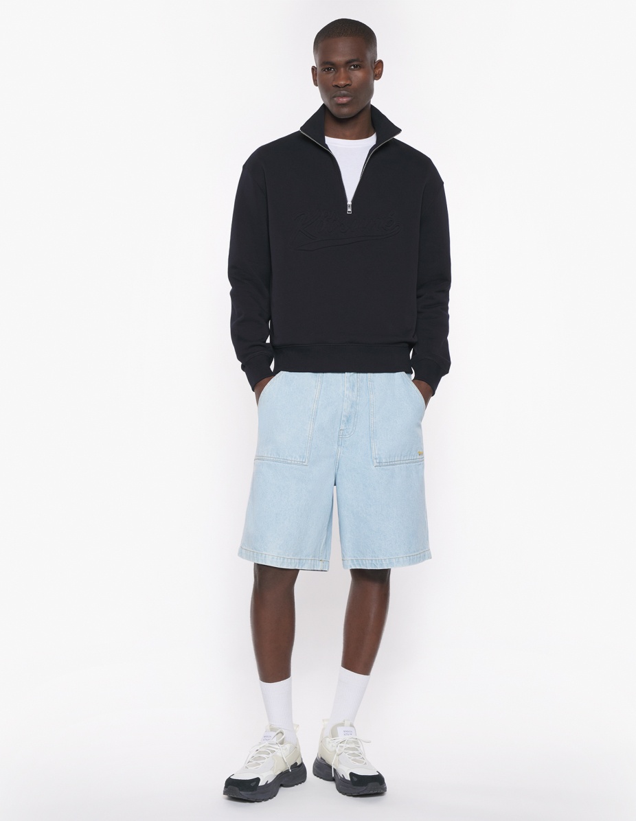 VARSITY HALF ZIP COMFORT SWEATER - 2